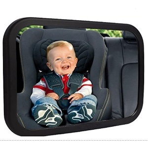 Shynerk Baby Car Mirror, Rearview Mirror to See Rear Facing Baby in Car Seat, 360 Degree Rotation, Wide View, Shatterproof, Easy to Install, Fully Assembled
